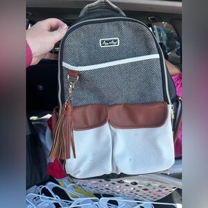 Itzy Ritzy Black and Brown Backpack